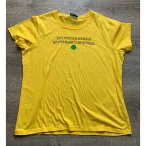 GIRL SCOUTS OF AMERICA COOKIE UNIFORM T-SHIRT WOMEN Size XL in YELLOW